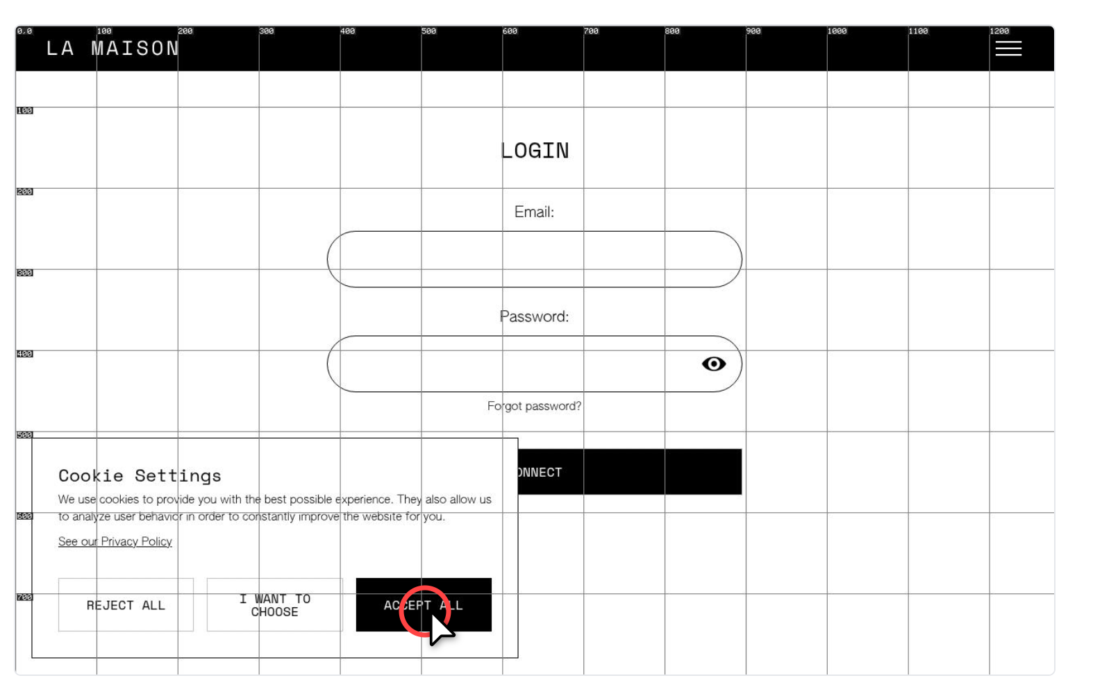 Screenshot with grid overlay